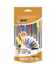 BIC Cristal set di 20 colori biros