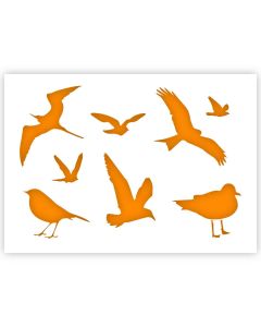 Stencil per uccelli in 3 dimensioni