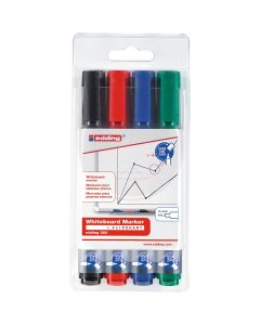 Edding 360 Marcatore per lavagna bianca set di 4 colori