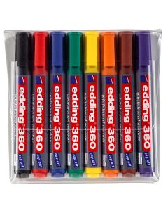 Edding 360 Marcatore per lavagna bianca set di 8 colori