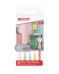 Edding 751 set di marcatori a vernice di 5 colori pastello