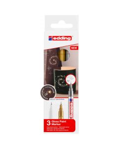 Edding 780 set di marcatori a vernice di 3 colori metallici
