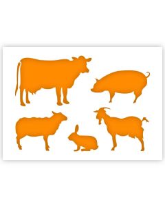 Stencil animali della fattoria in 3 dimensioni