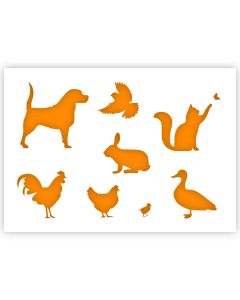 Stencil animali della fattoria in 3 dimensioni