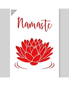 QBIX Stencil fiore di loto - Formato A3