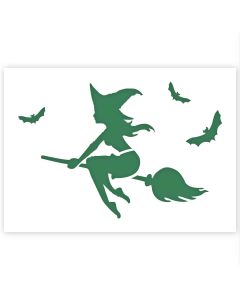 Stencil Strega di Halloween in 3 dimensioni