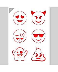 QBIX Stencil Emoji - Formato A3