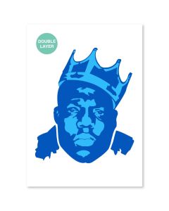 QBIX Stencil Notorious BIG - Formato A3 - 2 strati