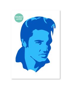 QBIX Stencil di Elvis Presley - Formato A3 - 2 strati