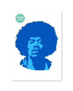 QBIX Stencil Jimi Hendrix - Formato A3 - 2 strati