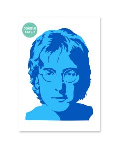 QBIX Stencil John Lennon - Formato A3 - 2 strati