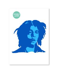 QBIX Stencil Bob Marley - Formato A3 - 2 strati