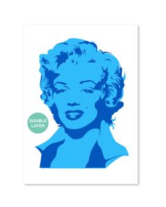 QBIX Stencil Marilyn Monroe - Formato A3 - 2 strati