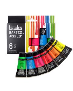 Liquitex Basics Set di pittura acrilica di 6 colori fluorescenti - 22ml