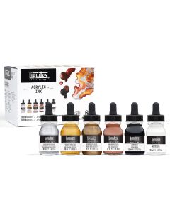 Liquitex Pro Acrylic Ink set di 6 colori metallici