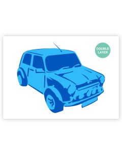 QBIX Stencil Mini Cooper - Formato A3 - 2 strati