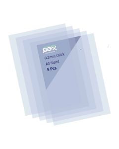 QBIX Fogli di plastica A3 Mylar 5x - Trasparente