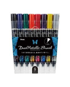 Set di pennelli metallici doppi Pentel