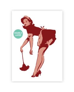 A3 Stencil per cameriera pinup - 2 strati