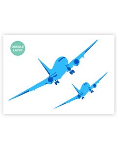 QBIX Stencil aereo - Formato A3 - 2 strati