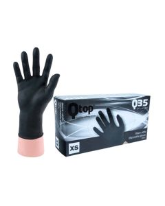 Qtop Nitril Guanti - 100 pezzi - Nero