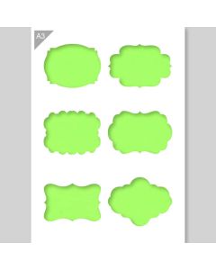 QBIX Stencil con forme ornamentali - formato A3