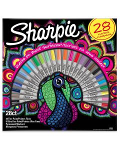 Set di punte fini pavone in edizione speciale Sharpie - 20 pennarelli + 8 fineliner