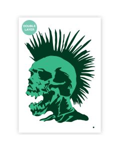 Mohawk Skull Template - formato A3 - 2 strati