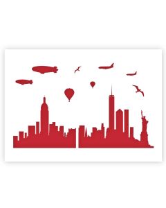 QBIX Stencil New York City Skyline - Formato A3