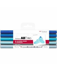Tombow ABT PRO Set di marcatori con 5 tonalità di blu