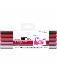 Tombow ABT PRO Set di marcatori con 5 tonalità di rosa