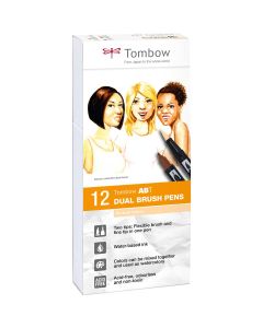 Tombow Dual Brush Pen Portrait Colors set di 12 colori