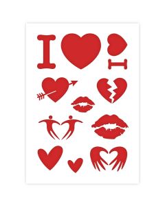 Stencil di San Valentino in 3 dimensioni