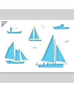 QBIX Stencil Barche - Formato A3