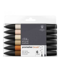 Winsor & Newton Promarker Brush set di 6 toni di pelle