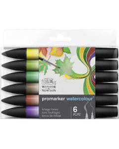 Winsor & Newton Promarker Watercolour Foliage Set di 6 pennarelli ad acqua