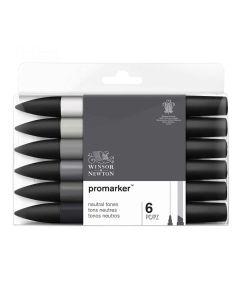Winsor & Newton Promarker Set di 6 sfumature di grigio