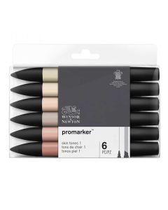 Winsor & Newton Promarker set di 6 toni di pelle chiari