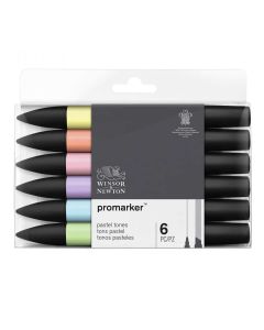 Winsor & Newton Promarker set di 6 tonalità pastello