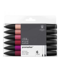 Winsor & Newton Promarker Set di 6 sfumature rosse