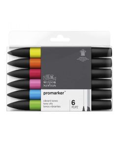 Winsor & Newton Promarker set di 6 tonalità luminose