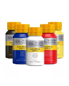 Winsor & Newton Galeria Colori acrilici 500ml - Set di 5 colori base