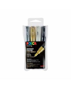 Posca PC1MC 4A 1MC - 4x set di colori metallizzati