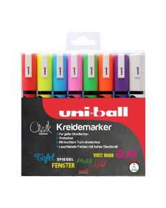 Uni-ball PWE-5M - Set di 8 pennarelli a gesso