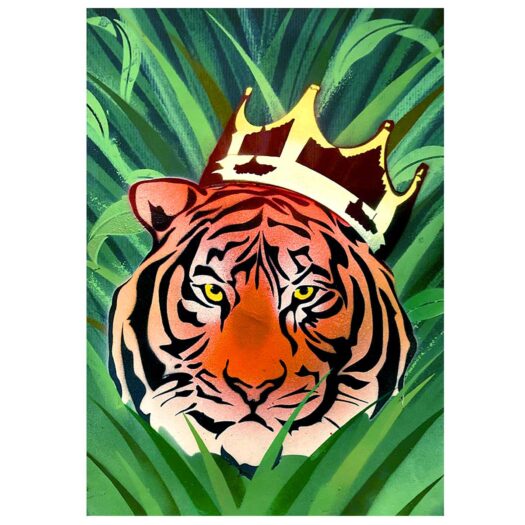 QBIX tiger stencil tutorial