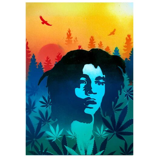 Bob Marley Stencil Art
