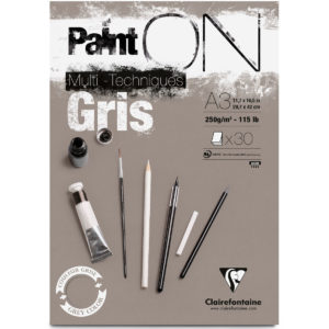 Clairefontaine Paint-ON Blocco A2 - Grigio