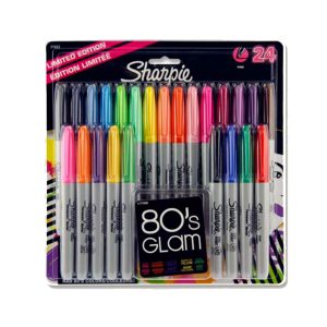 Sharpie 80's Glam collection con punta fine - set di 24 pezzi