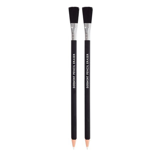 Derwent pencil eraser with brush voor potlood tekenen n potloodtekeningen potlood met gum potloden set tekenpotlood
