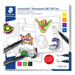 Staedtler Lumocolor ART DIY Set di adesivi con 4 penne